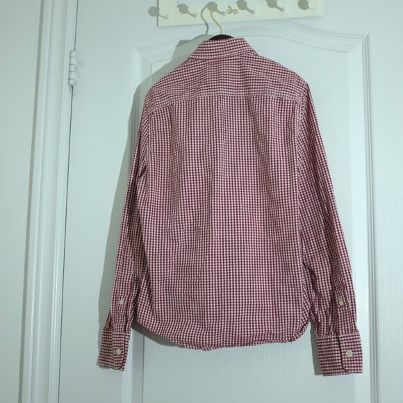 Abercrombie Kids Red Check Gingham Muscle Shirt 100% Cotton size S - Picture 2 of 6